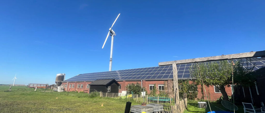 Handelen met wind- en zonnestroom en een accu